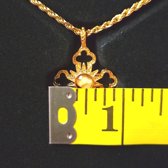 Nativity Stone Cross Necklace w/Authentication Certificate - Picture 15 of 16